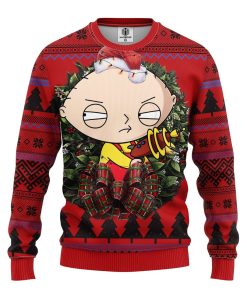 stewie griffin peter griffin eric cartman noel mc ugly christmas sweatshirt 1 lvGsK