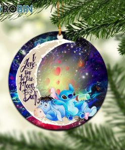 stitch and eeyore couple love you to the moon galaxy ornament christmas decorations 1 agizpj