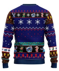 Stitch Cute Ugly Christmas Sweatshirt Blue Stitch Cute Ugly Christmas Sweatshirt Blue