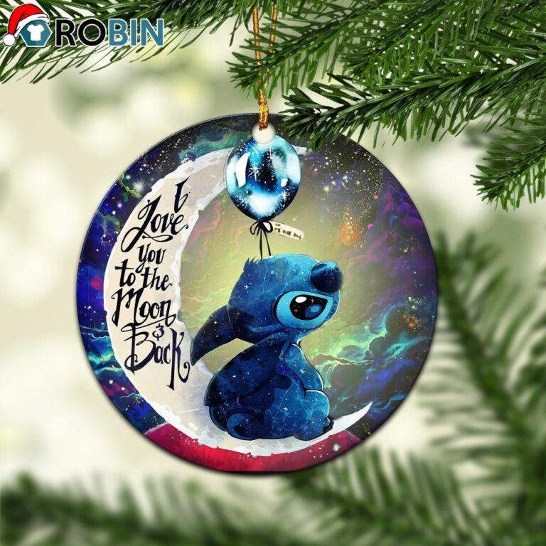 Stitch Love You To The Moon Galaxy Ornament – Christmas Decorations