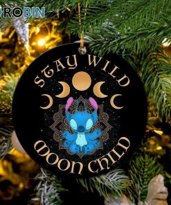 stitch stay wild moon child circle ornament christmas decorations 1 thfbui