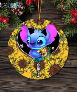 Stitch Sunflower Zipper Ornament – Christmas Decorations