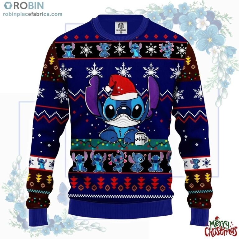 Stitch Ugly Christmas Sweater Blue