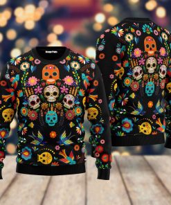 Sugar Skull Ugly Christmas Sweatshirt, Sweater
