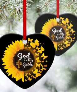 sunflower and butterfly heart ornament god is my guide 1 FFrZh