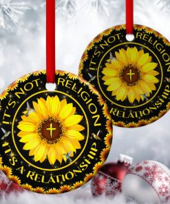 Sunflower Circle Ornament It’s A Relationship With God Through Christ