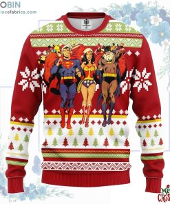 superman batman wonder woman ugly christmas sweater 112 xm26u