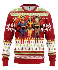 superman batman wonder woman ugly christmas sweatshirt 1 F2X5K