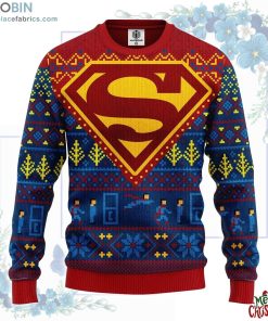 superman comic ugly christmas sweater 111 D3g08