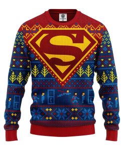 superman comic ugly christmas sweatshirt 1 qvRey