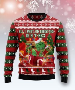 T Rex Christmass Gift Ugly Christmas Sweatshirt, Sweater