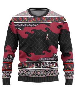 tamayo anime ugly christmas sweatshirt demon slayer chibi xmas gift 1 3b4N7