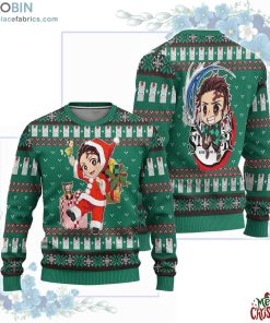 tanjiro kamado demon slayer anime ugly christmas sweater 433 tvl8p