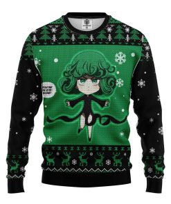 tatsumaki one punch man anime ugly christmas sweater 1 uvFpH