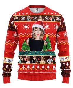 taylor swift ugly christmas sweatshirt red 1 shV0D