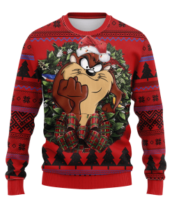 taz of looney tunes noel mc ugly christmas sweatshirt 1 7XJ1N