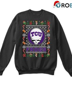 Tcu Horned Frogs X Grateful Dead Christmas Ugly Sweatshirt