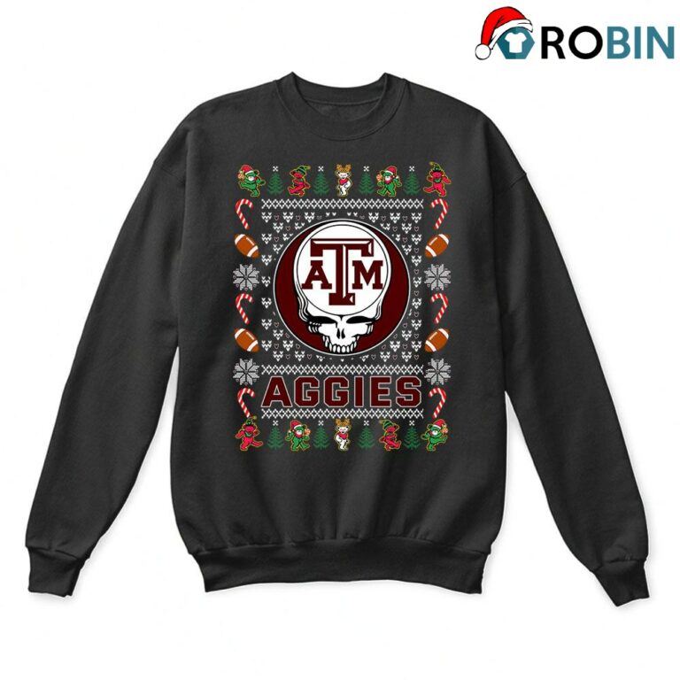 Texas Am Aggies X Grateful Dead Christmas Ugly Sweatshirt