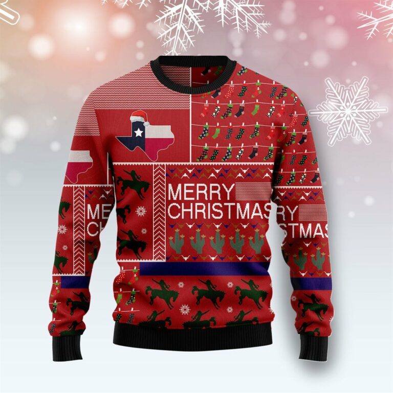 Texas Merry Christmas Ugly Christmas Sweatshirt, Sweater
