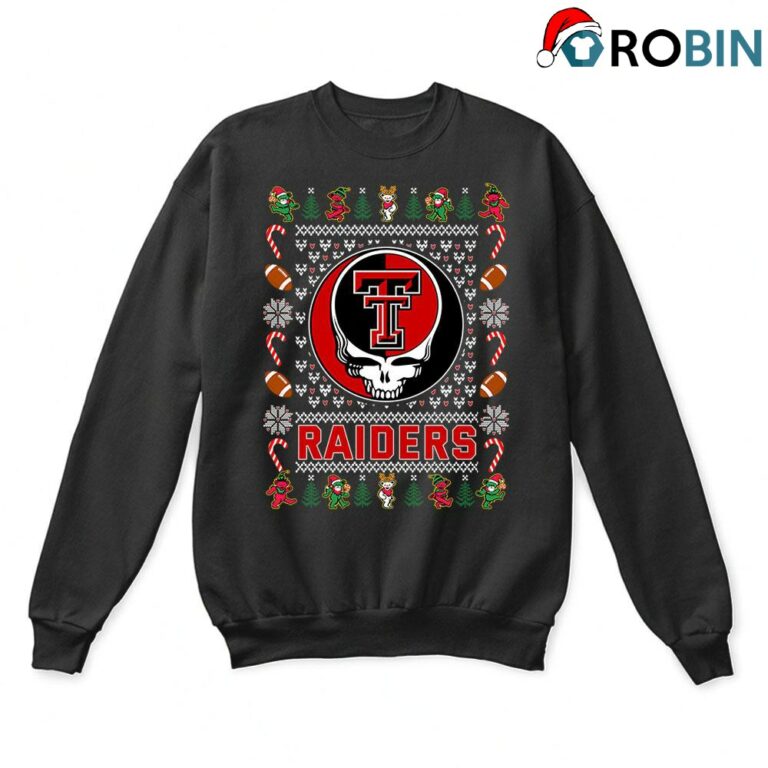 Texas Tech Red Raiders X Grateful Dead Christmas Ugly Sweatshirt