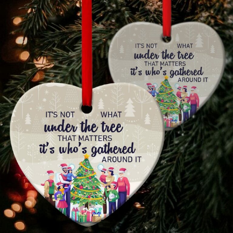 The Best Gift For Christmas Is The Presence Of Family Christmas Heart Ornament