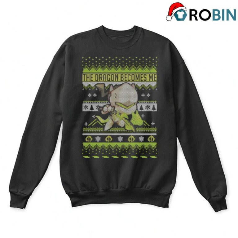 The Dragon Becomes Me Chibi Genji Ugly Christmas Sweatshirts
