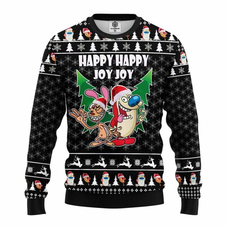 The Ren & Stimpy Show Ugly Christmas Sweatshirt