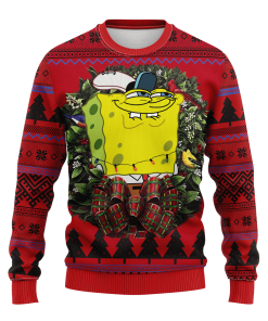 the spongebob squarepants noel mc ugly christmas sweatshirt 1 wdQkp