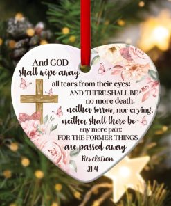 there shall be no more death flower and cross heart ornament 1 zMdbJ