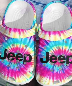 Tie Dye Jeep Car Crocs Classic Clogs Shoes