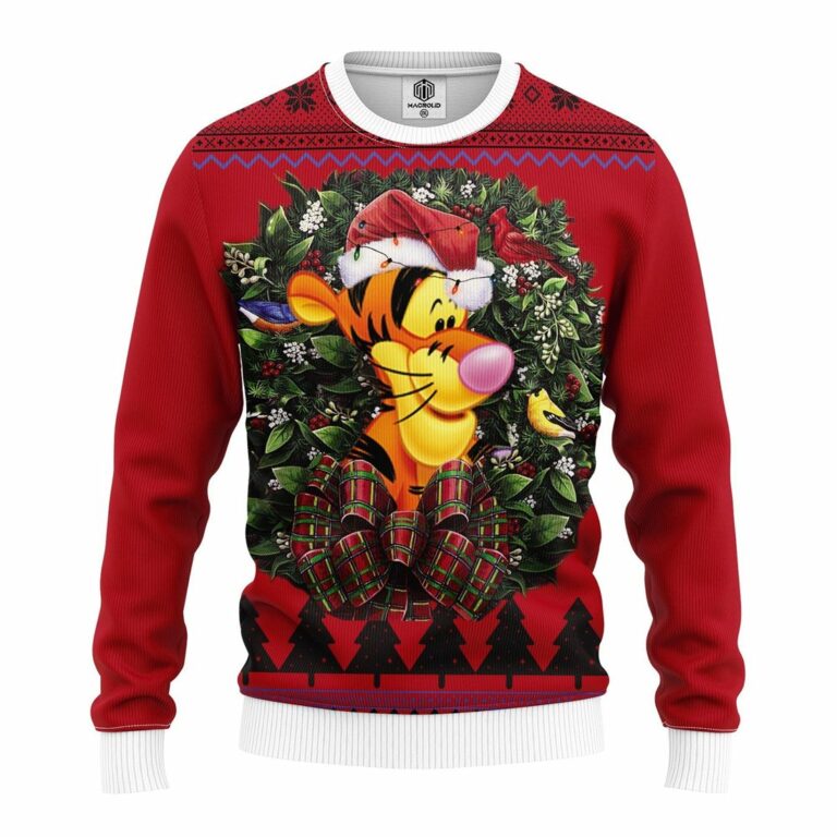 Tiger Pooh Noel Mc Ugly Christmas Sweatshirt Ugly Christmas Sweatshirt