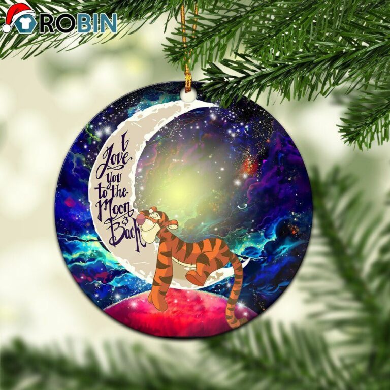 Tiger Winnie The Pooh Love You To The Moon Galaxy Ornament – Christmas Decorations