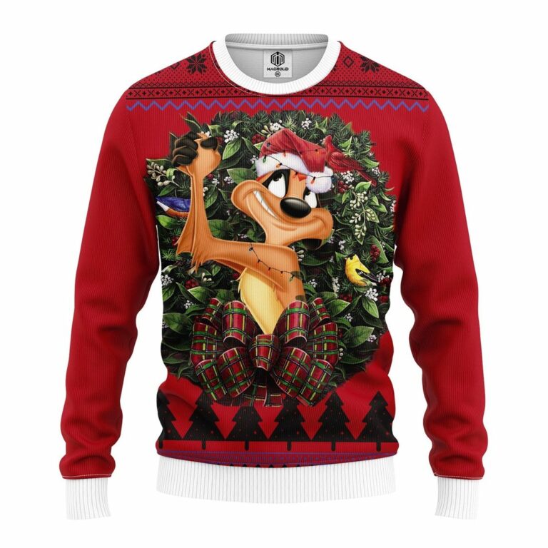 Timon Lion King Noel Mc Ugly Christmas Sweatshirt