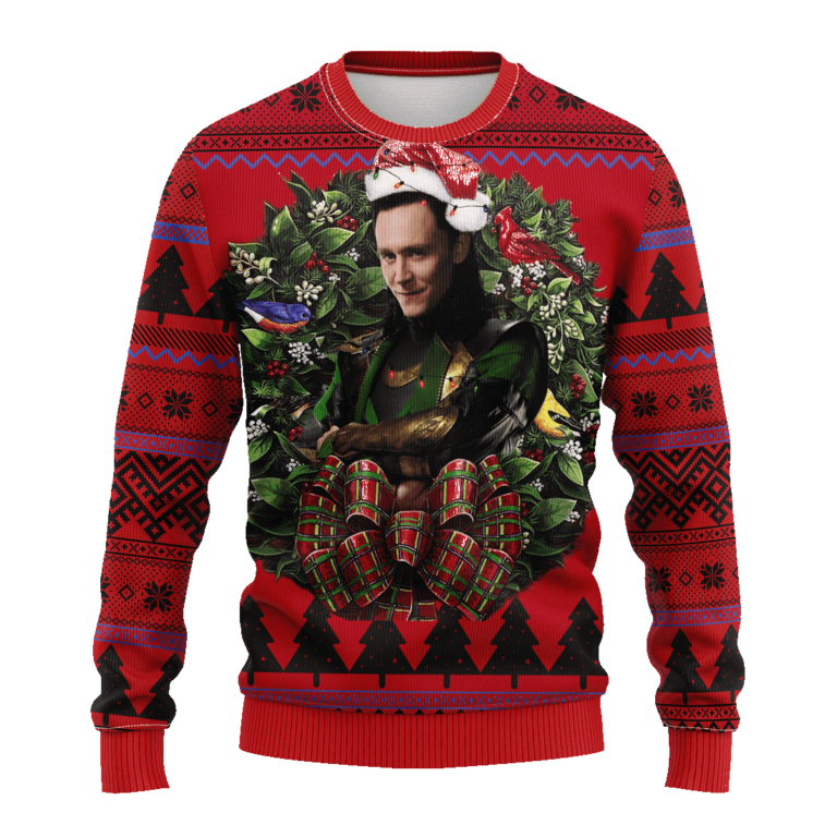 Tom Hiddleston Loki Avengers Noel Mc Ugly Christmas Sweater
