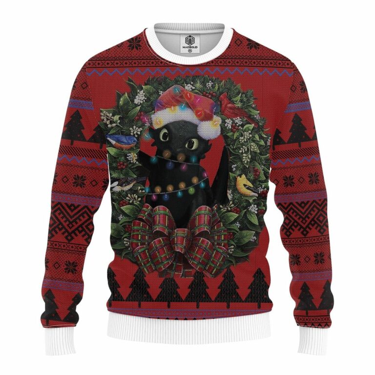 Toothless 2 ????_How To Train Your Dragon Mc Ugly Christmas Sweatshirt