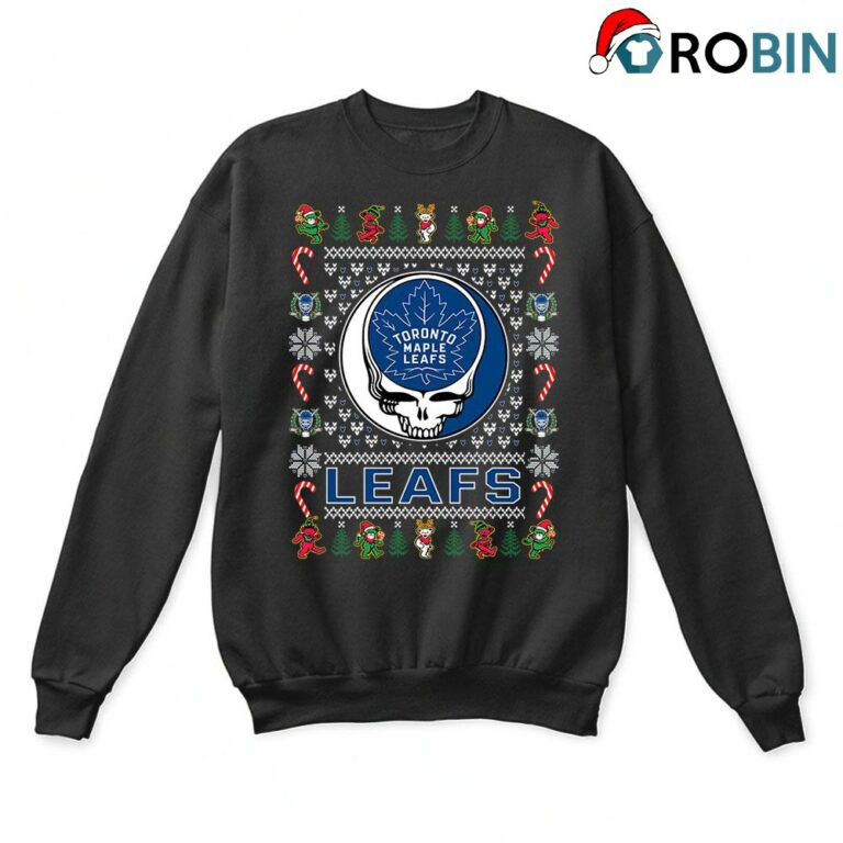 Toronto Maple Leafs X Grateful Dead Ugly Christmas Sweatshirt