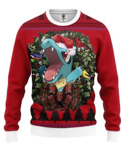 Totodile Pokemon Noel Mc Ugly Christmas Sweatshirt