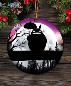 Totoro Ghibli Moon Night Circle Ornament – Christmas Decorations Totoro Ghibli Moon Night Circle Ornament – Christmas Decorations