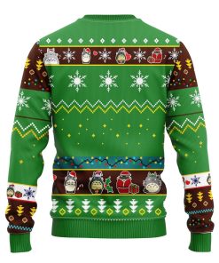 totoro ghibli noel ugly christmas sweatshirt green 2 yawglc