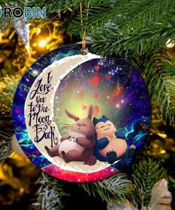Totoro Ghibli Snorlax Pokemon Love You To The Moon Galaxy Circle Ornament – Christmas Decorations Totoro Ghibli Snorlax Pokemon Love You To The Moon Galaxy Circle Ornament – Christmas Decorations