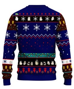 Totoro Ugly Christmas Sweatshirt Blue