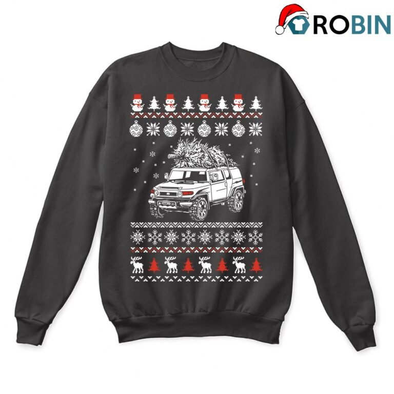 Toyota Fj Cruiser Brings Christmas Home Ugly Sweatshirt