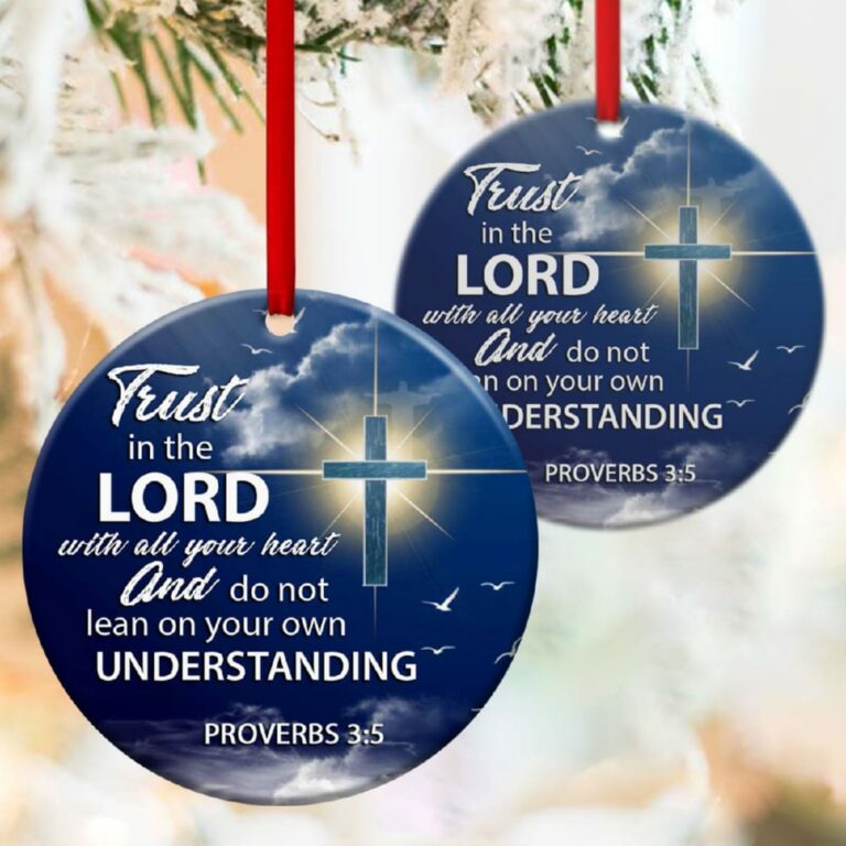 Trust In Jesus Meaningful Circle Ornament