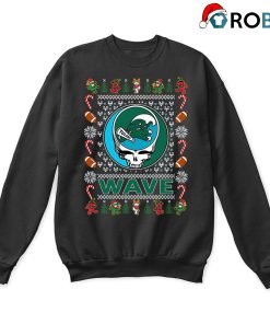 Tulane Green Wave X Grateful Dead Christmas Ugly Sweatshirt