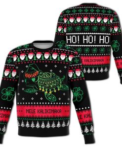 Turtle Santa Hat Ugly Christmas Sweatshirt, Sweater
