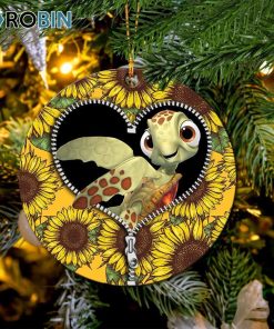 turtle sunflower zipper ornament christmas decorations 1 wjncnw