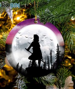 uchiha sasuke naruto moon night christmas ornament 1 vuuz03