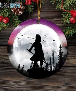 Uchiha Sasuke Naruto Moon Night Christmas Ornament