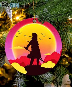 uchiha sasuke naruto sunset ornament christmas decorations 1 wao7s4