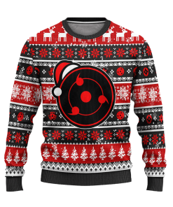 uchiha sharingan anime ugly christmas sweater naruto xmas gift 1 NlDik